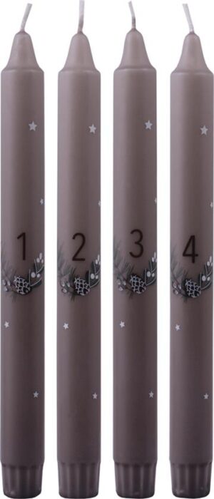 Aðventukerti Lúsíu sterin sand 4 pk (12)