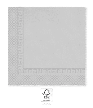 Silfur servíettur 33x33 20st (12)