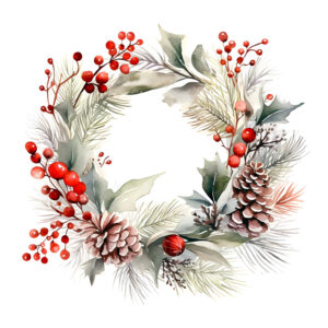 Serv. Jólakrans 33x33 (12)