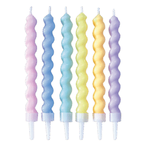 Afmæliskerti Snúin 6stk (12)