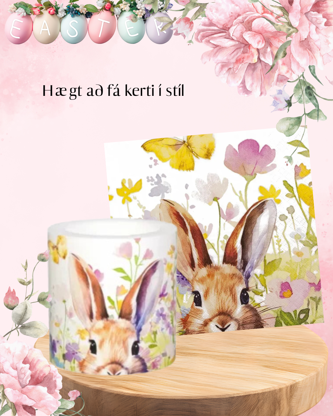 Serv. Bunny in Meadow 33x33 (12) - Image 3