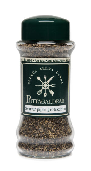Pottag.  Pipar svartur grófur, glas, 50g (5)