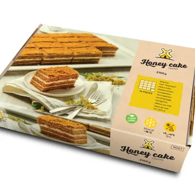 Honey cake 2100g / 16 slices (3 saman í kassa)