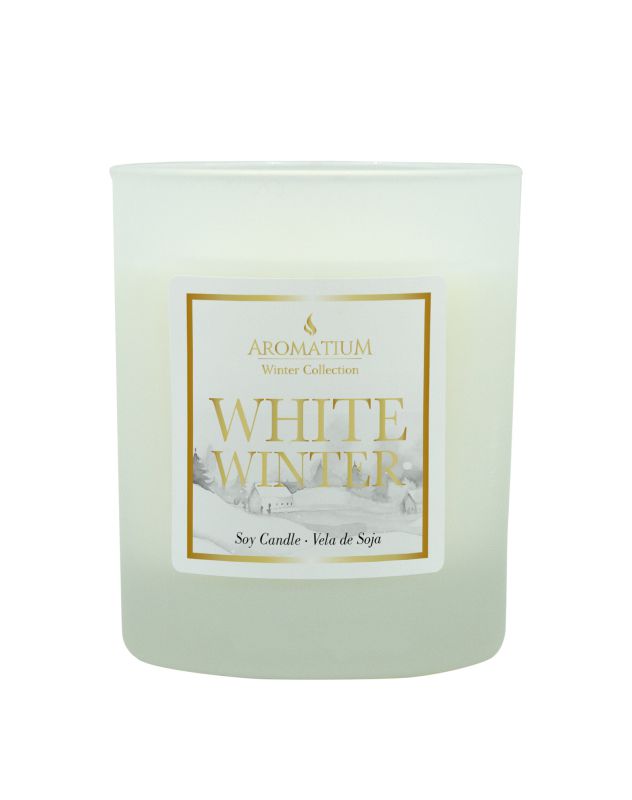 Vela vaso Frosted White Winter