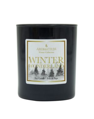 Vela vaso Negro Winter Wonderland