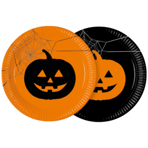 Halloween Pumpkin pappadiskar 23cm 8st (12)