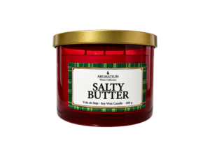Ilmkerti, 3 kveikir – Salty Butter, rautt (6)